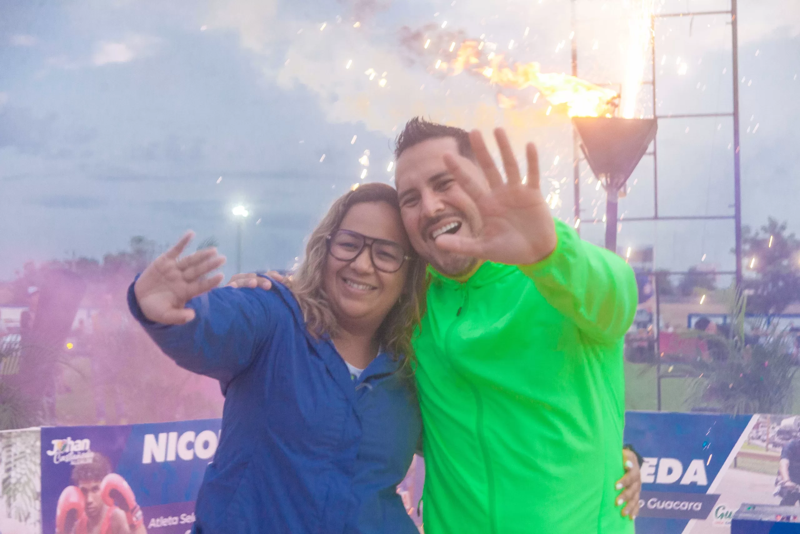 Johan Castañeda y su esposa