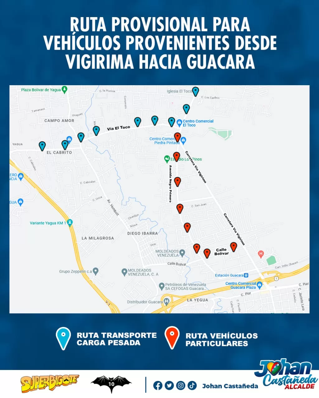 Restringirán paso de vehículo Vigirima hacia Guacara
