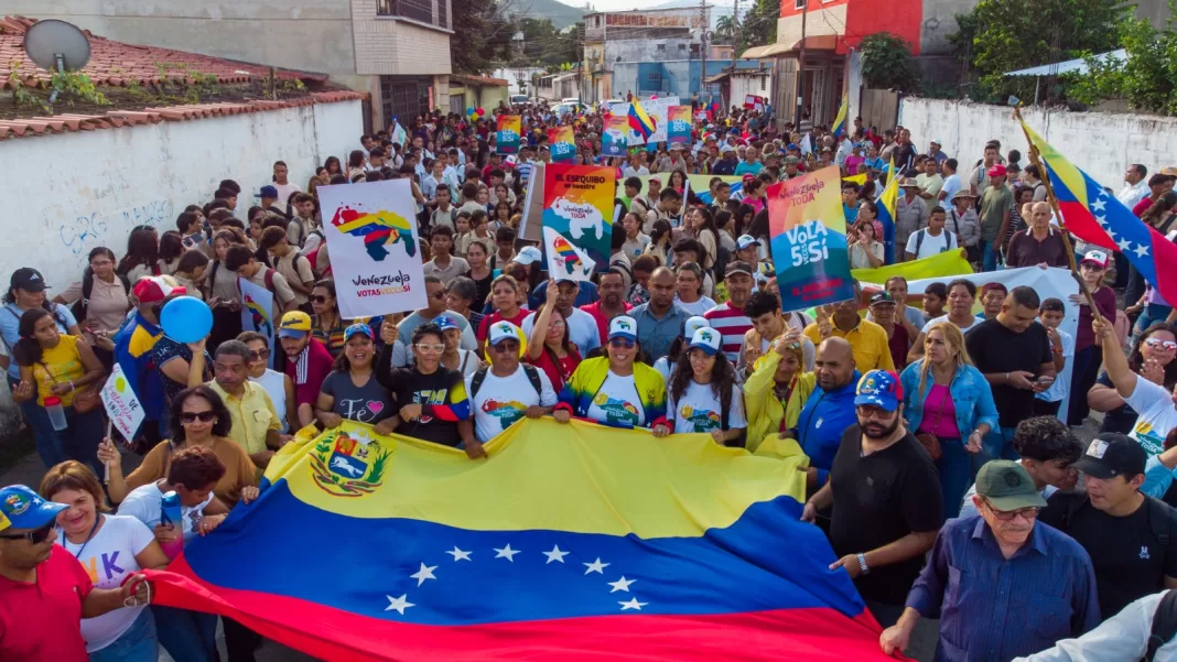 Naguanagüenses marcharon Esequibo