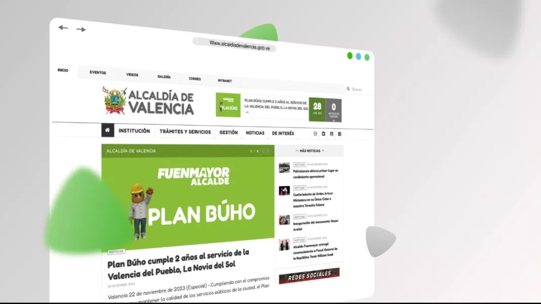 Alcaldía de Valencia página web