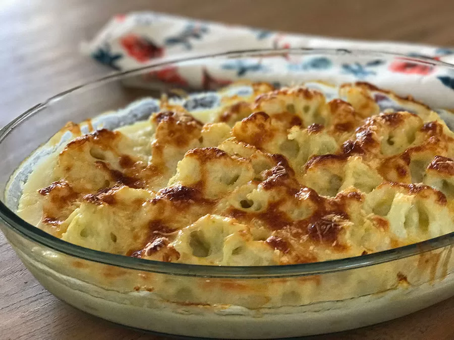 coliflor gratinada bechamel