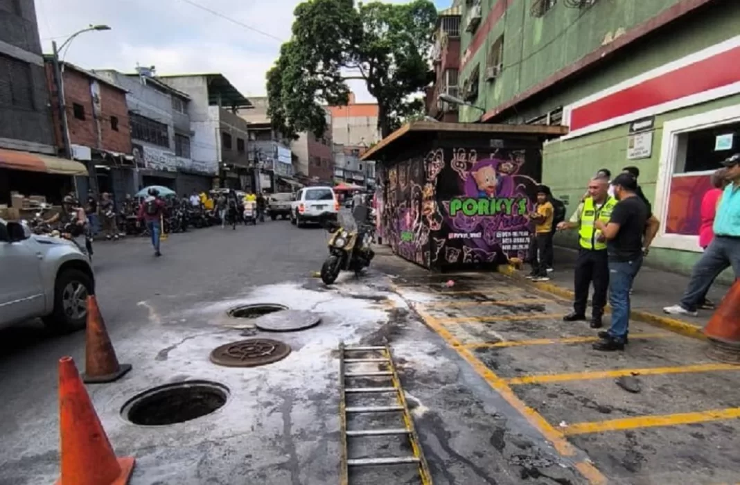 explosión alcantarilla Caracas