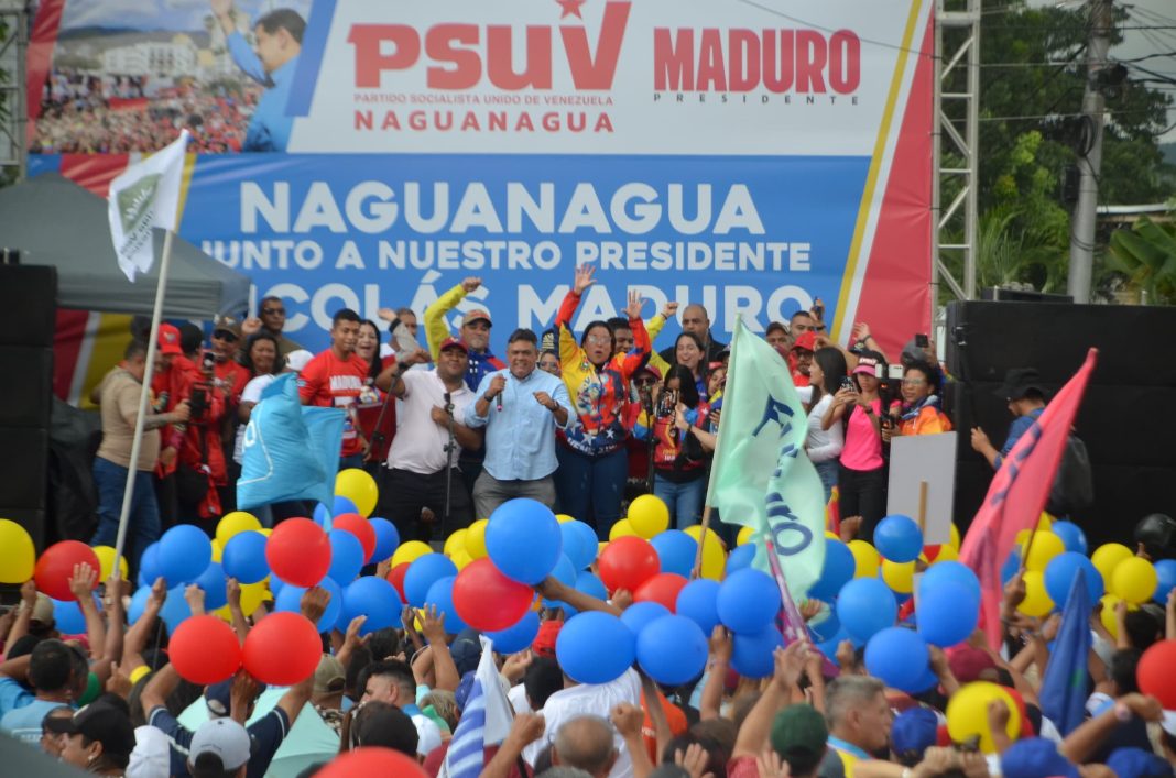 Concentración naguanagua apoyo presidente Nicolás Maduro