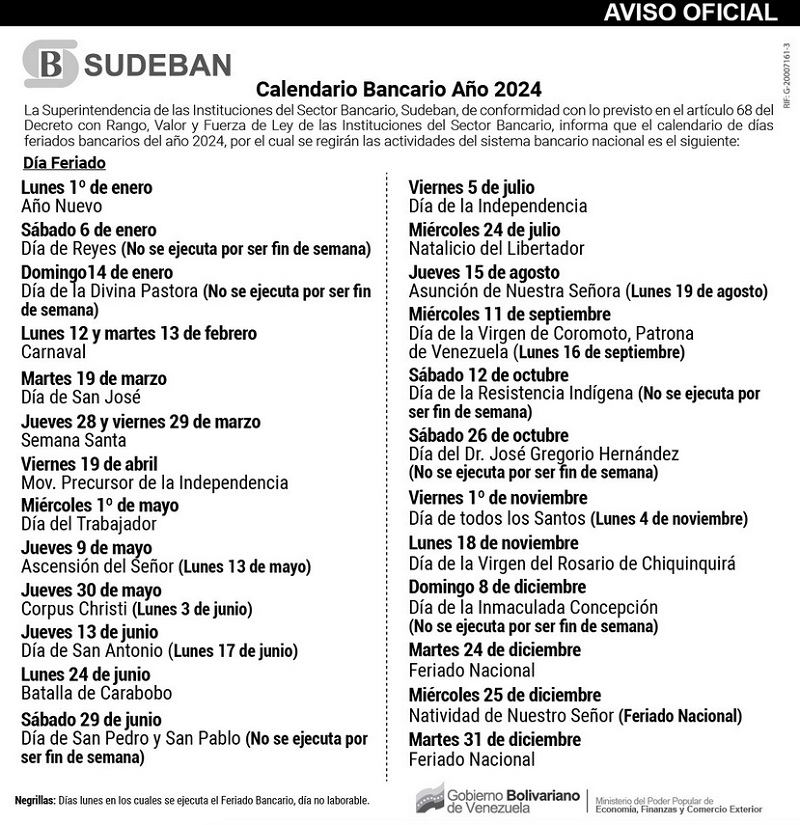 19 agosto feriado bancario