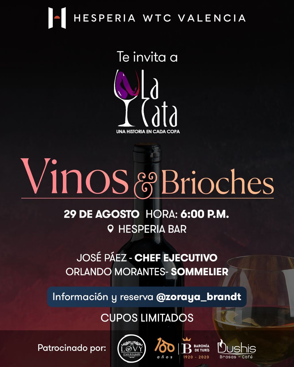 la cata Vinos y Brioches hesperia