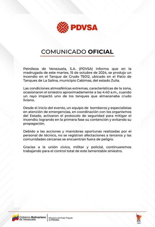 Pdvsa explosión