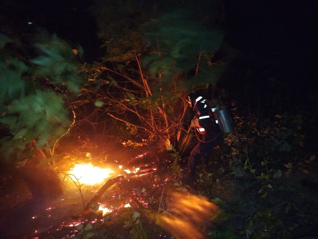 incendio en cerro El Café