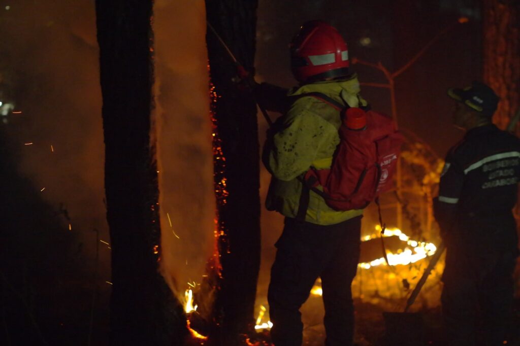 incendio en cerro El Café