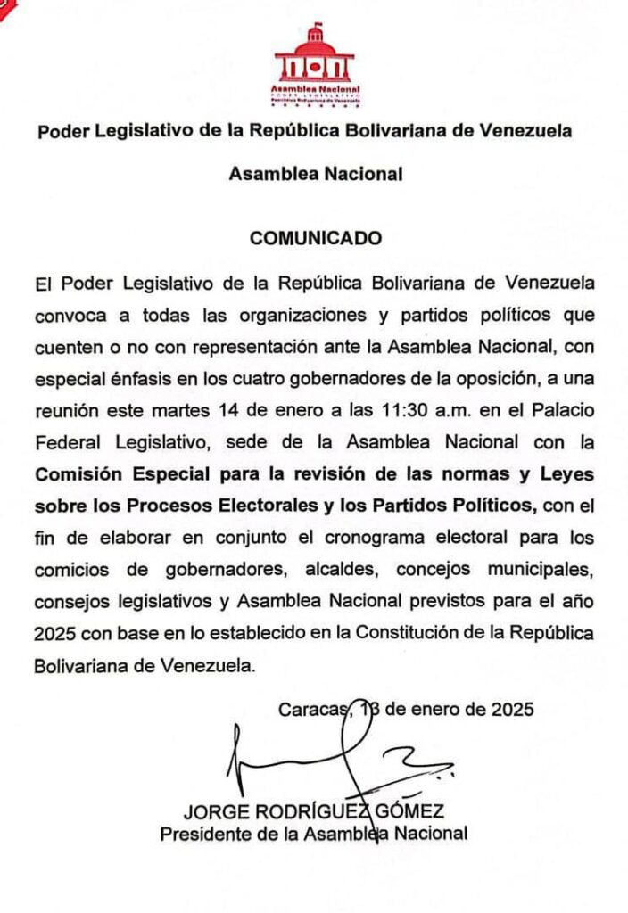 cronograma electoral 2025