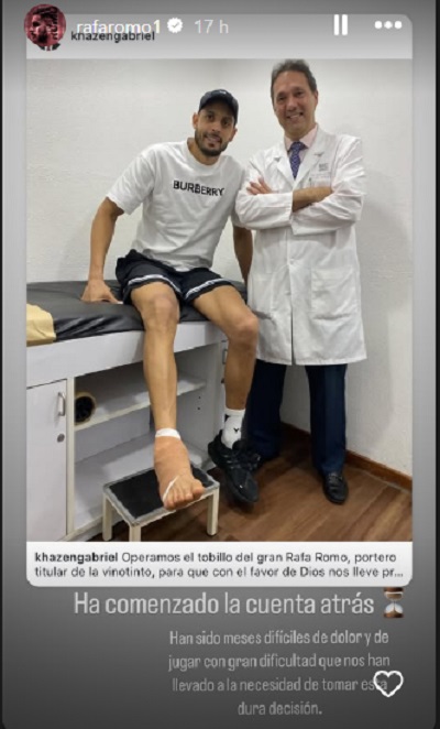Rafael Romo operado