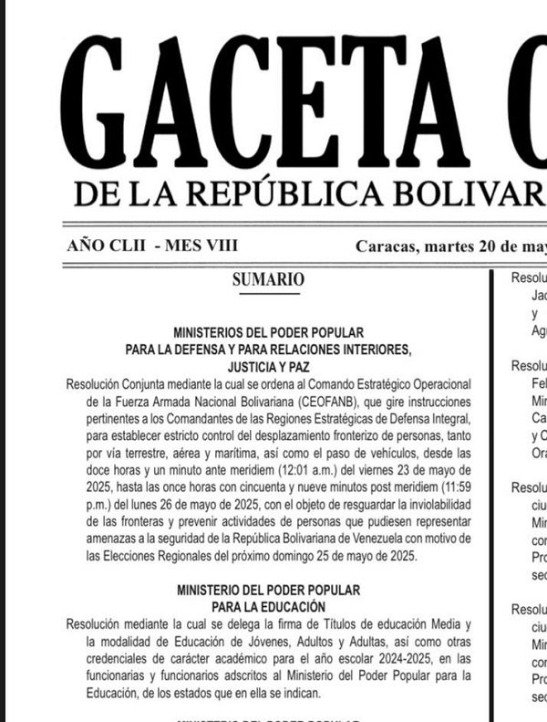 cierre de fronteras