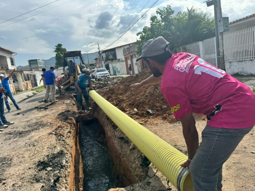 sustituyen colectores de aguas servidas en Naguanagua