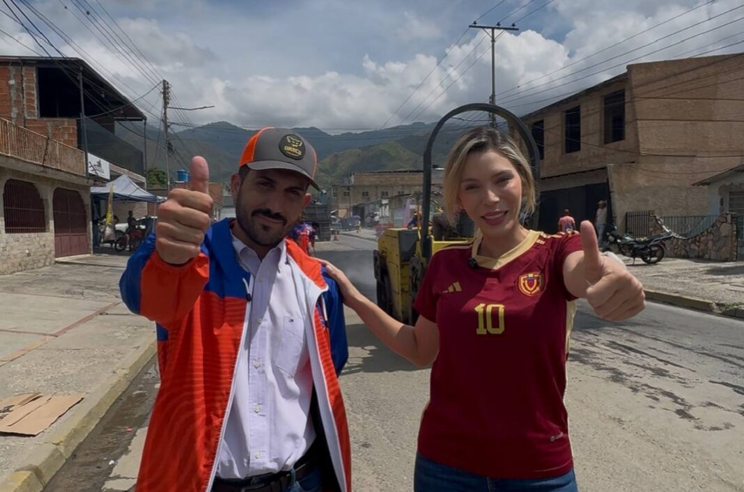 Alcaldesa Elizabeth Niño supervisó plan de asfaltado