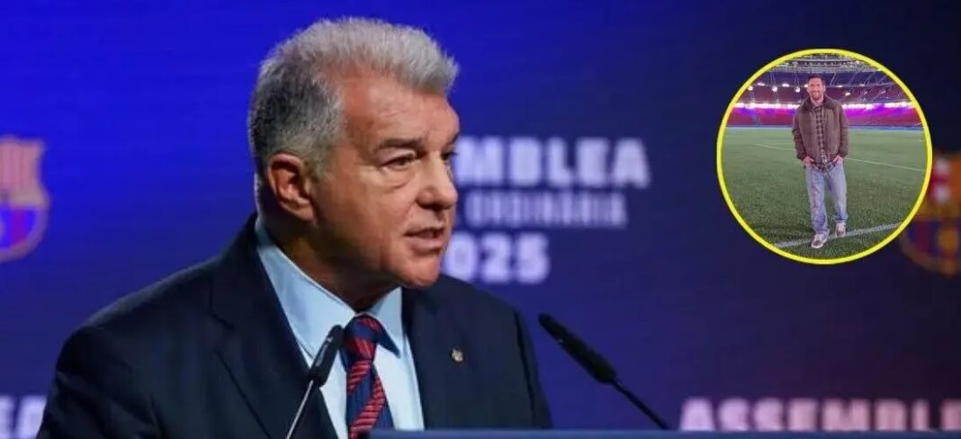 Laporta Messi Camp Nou