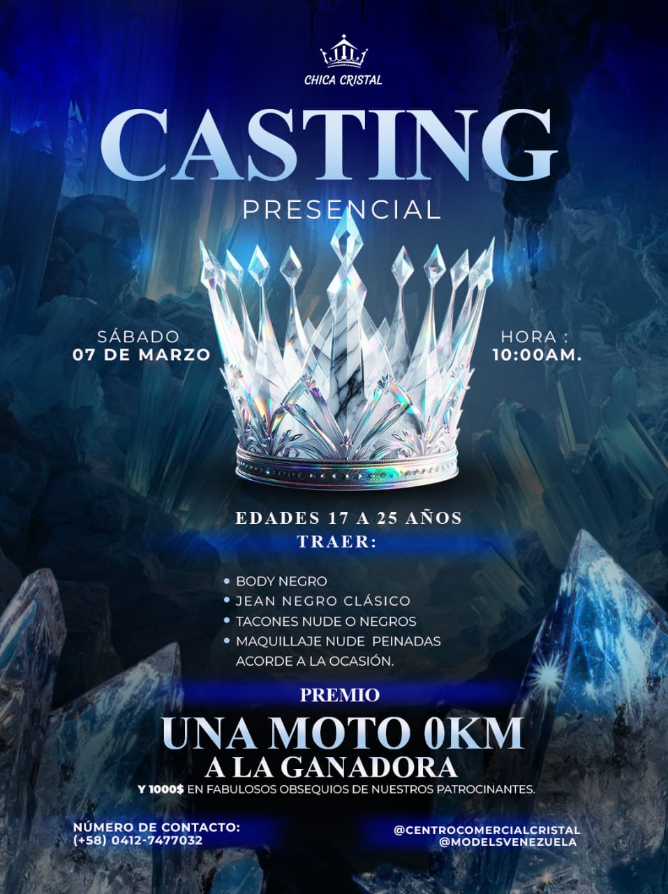 casting Chica Cristal 2026
